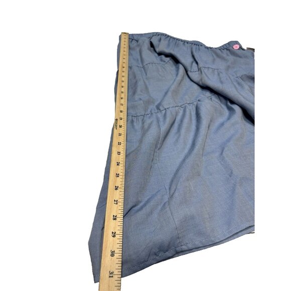 Women's Long Flowy Maxi Skirt Blue Denim Like Size XL, New w/ Elastic Waistband - Picture 9 of 9